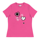 "Express Your Love for Fashion with Burkesgarb Love for em Heartz Women's Relaxed T-Shirt"