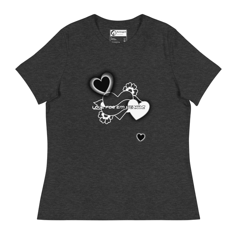 "Express Your Love for Fashion with Burkesgarb Love for em Heartz Women's Relaxed T-Shirt"