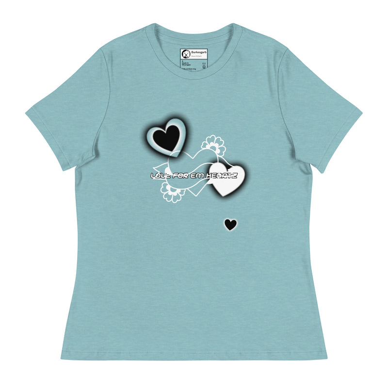 "Express Your Love for Fashion with Burkesgarb Love for em Heartz Women's Relaxed T-Shirt"