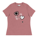 "Express Your Love for Fashion with Burkesgarb Love for em Heartz Women's Relaxed T-Shirt"