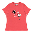 "Express Your Love for Fashion with Burkesgarb Love for em Heartz Women's Relaxed T-Shirt"