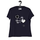 "Express Your Love for Fashion with Burkesgarb Love for em Heartz Women's Relaxed T-Shirt"
