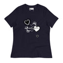 "Express Your Love for Fashion with Burkesgarb Love for em Heartz Women's Relaxed T-Shirt"