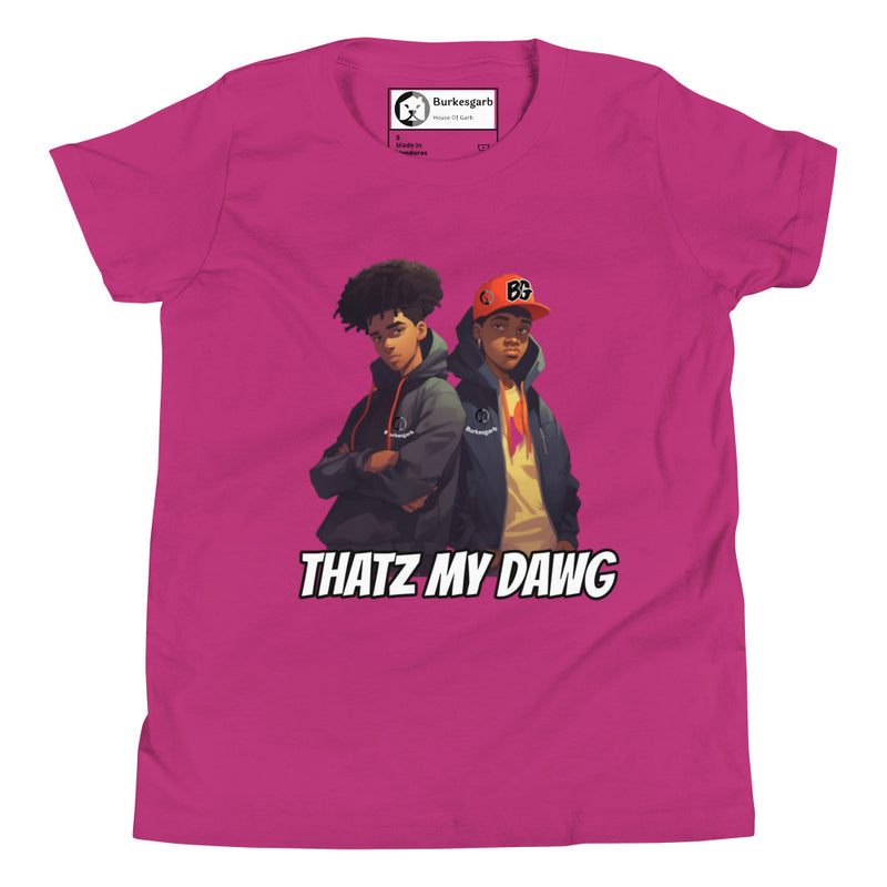 "Show Off Your Style with Burkesgarb 'Thatz My Dawg' Boys Youth Short Sleeve T-Shirt"