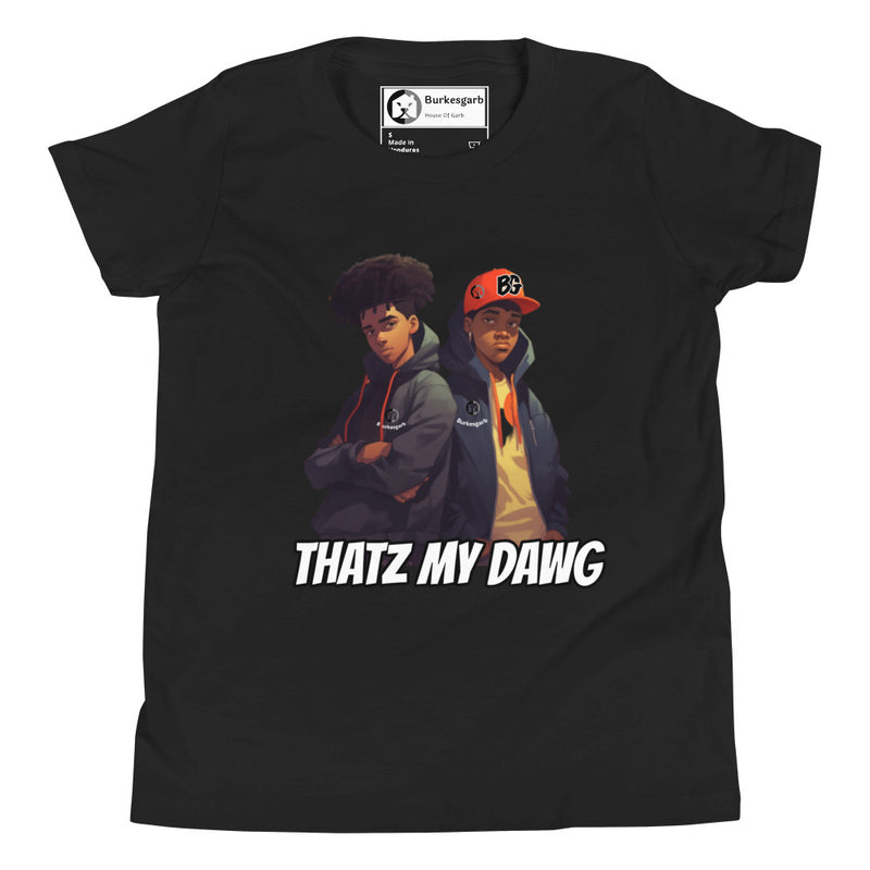 "Show Off Your Style with Burkesgarb 'Thatz My Dawg' Boys Youth Short Sleeve T-Shirt"