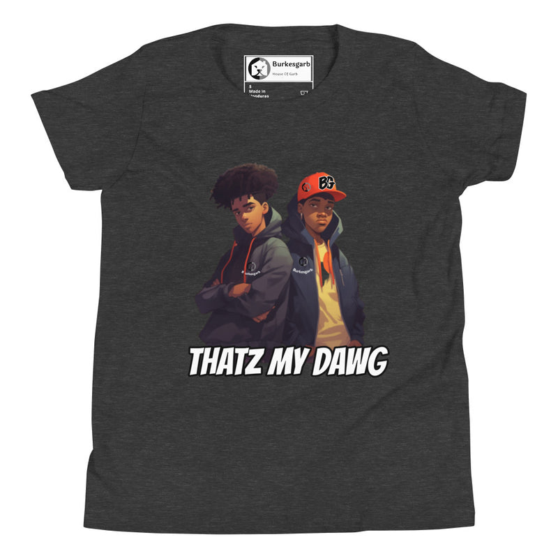 "Show Off Your Style with Burkesgarb 'Thatz My Dawg' Boys Youth Short Sleeve T-Shirt"