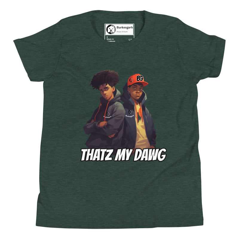 "Show Off Your Style with Burkesgarb 'Thatz My Dawg' Boys Youth Short Sleeve T-Shirt"