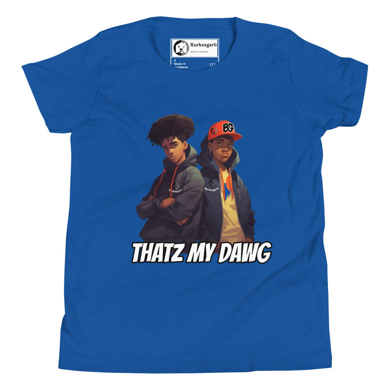 "Show Off Your Style with Burkesgarb 'Thatz My Dawg' Boys Youth Short Sleeve T-Shirt"