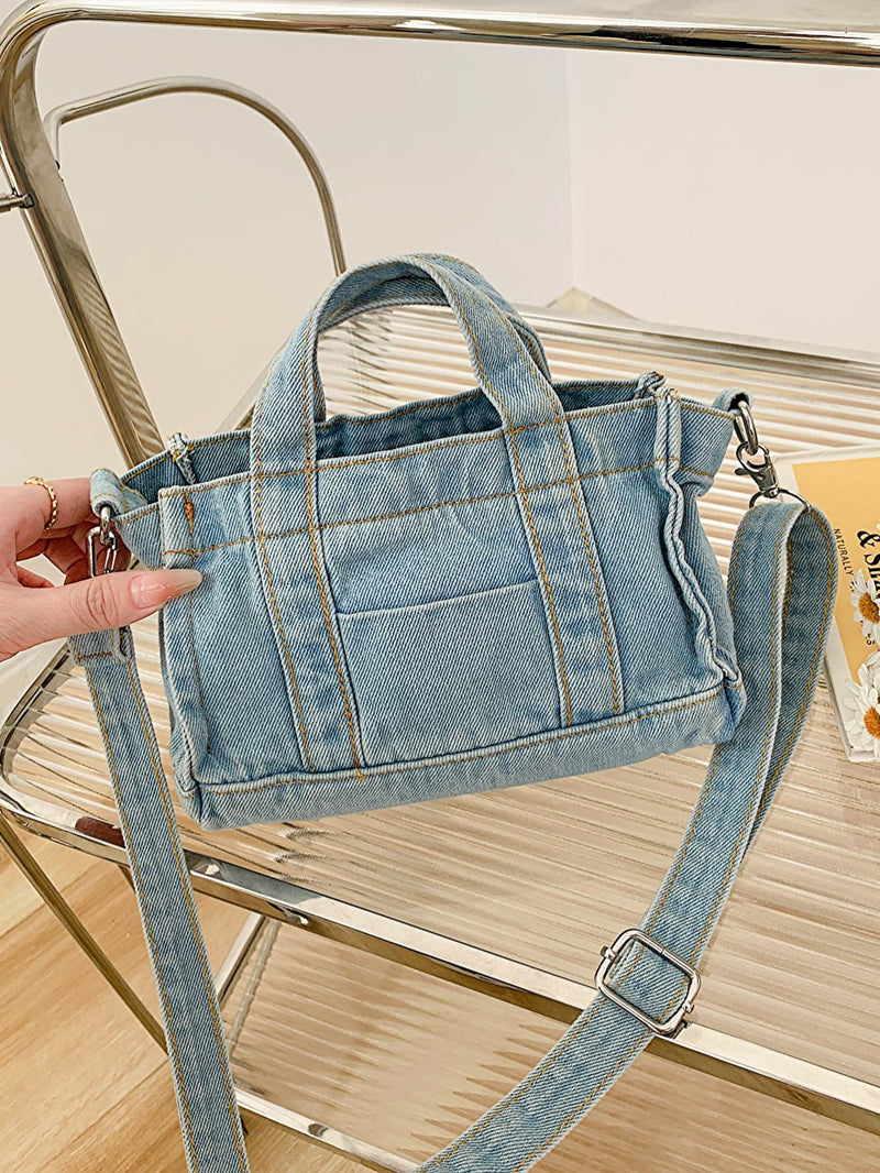 "Classic and Versatile: Denim Shoulder Bag by Burkesgarb | Stylish and Functional Women's Handbag"