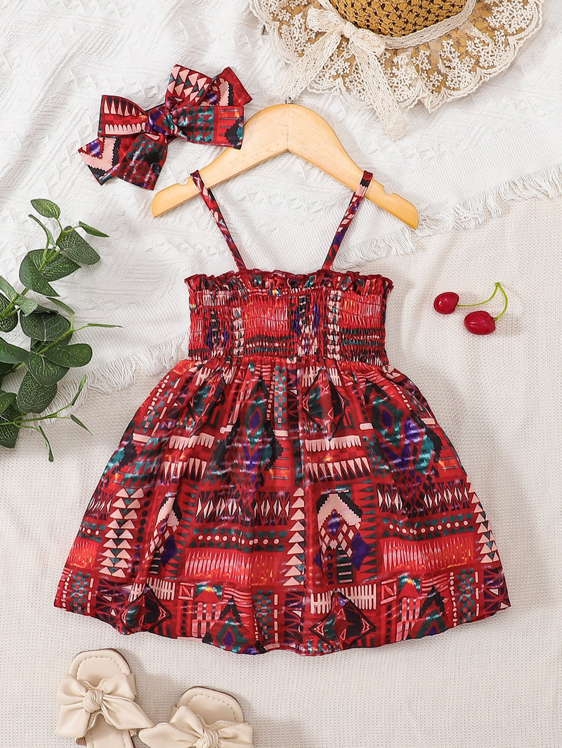 Little Fashionista: Baby Girl Printed Smocked Pinafore Skirt at Burkesgarb