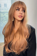 Embrace Effortless Style with Natural Wave Full Machine Synthetic Wigs 26" at Burkesgarb