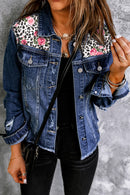 Rock the Edgy Look with our Distressed Button Front Denim Jacket