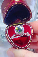 1 Carat Moissanite Platinum-Plated Ring from BurkesGarb | Chic Modern 925 Sterling Silver