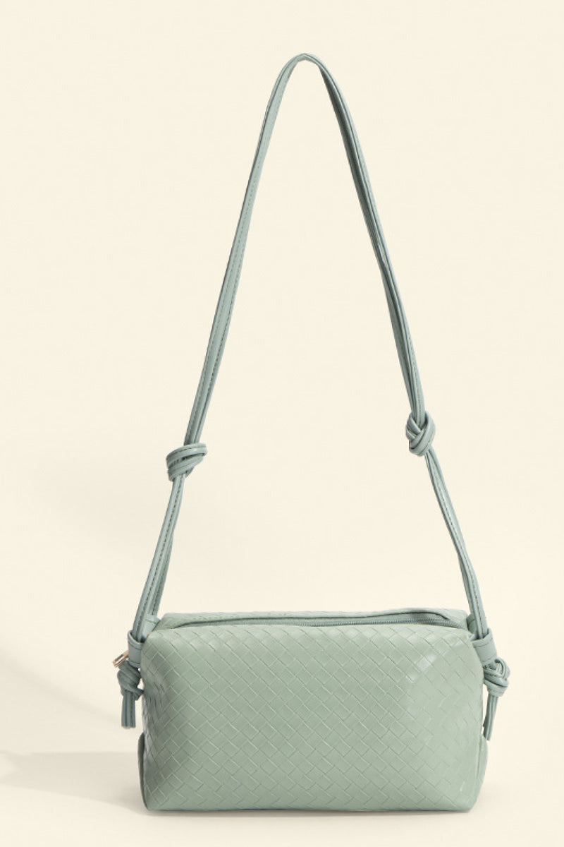 Embrace Chic Simplicity with the Leather Knot Detail Shoulder Bag at Burkesgarb
