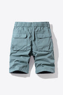 "Casual and Functional: Drawstring Cargo Shorts by Burkesgarb | Trendy and Comfortable Bottoms"