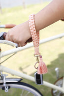 Stay Organized and Stylish: Wristlet Keychain with Tassel by Burkesgarb