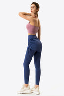 Elevate Your Wardrobe with Drawstring Ruched Faux Layered Yoga Leggings at Burkesgarb
