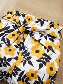 Charming and Comfortable: Button Tank and Floral Shorts Set for Babies at Burkesgarb