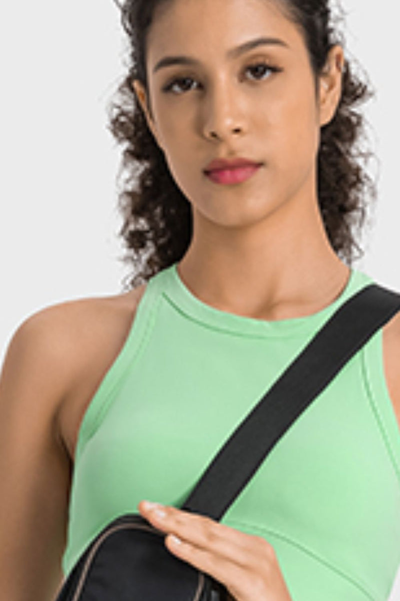 Workout in Style with Racerback Cropped Sports Tank | Burkesgarb