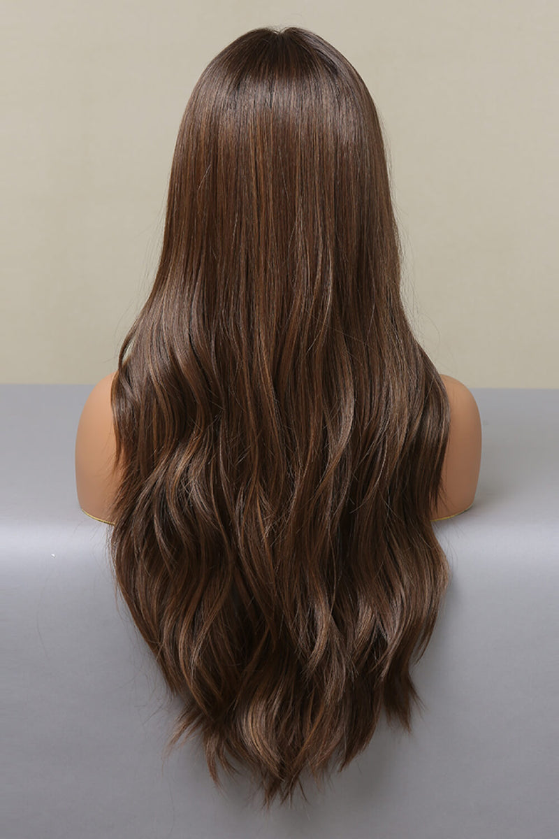 Heat-Safe Glamour: 13*2" Lace Front Synthetic Wig, Long Wave 26" Length, 150% Density