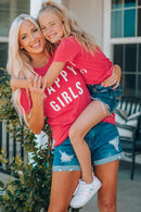 Spread Happiness with our Girls' 'Happy Girl' Short Sleeve T-Shirt at Burkesgarb