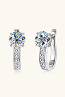"Radiant Sparkle: 2 Carat Moissanite 925 Sterling Silver Earrings"