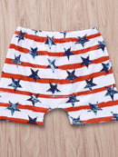 Celebrate in Style with Kids Graphic Tank and US Flag Shorts Set | Burkesgarb