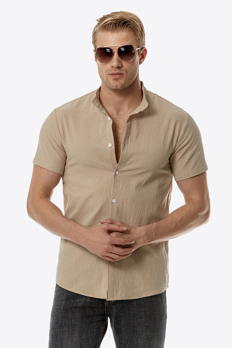 "Classic and Versatile: Button Down Short Sleeve Shirts by Burkesgarb | Stylish Men's Fashion"