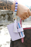 "Accessorize in Style with Beaded Tassel Keychain with Wallet by Burkesgarb"