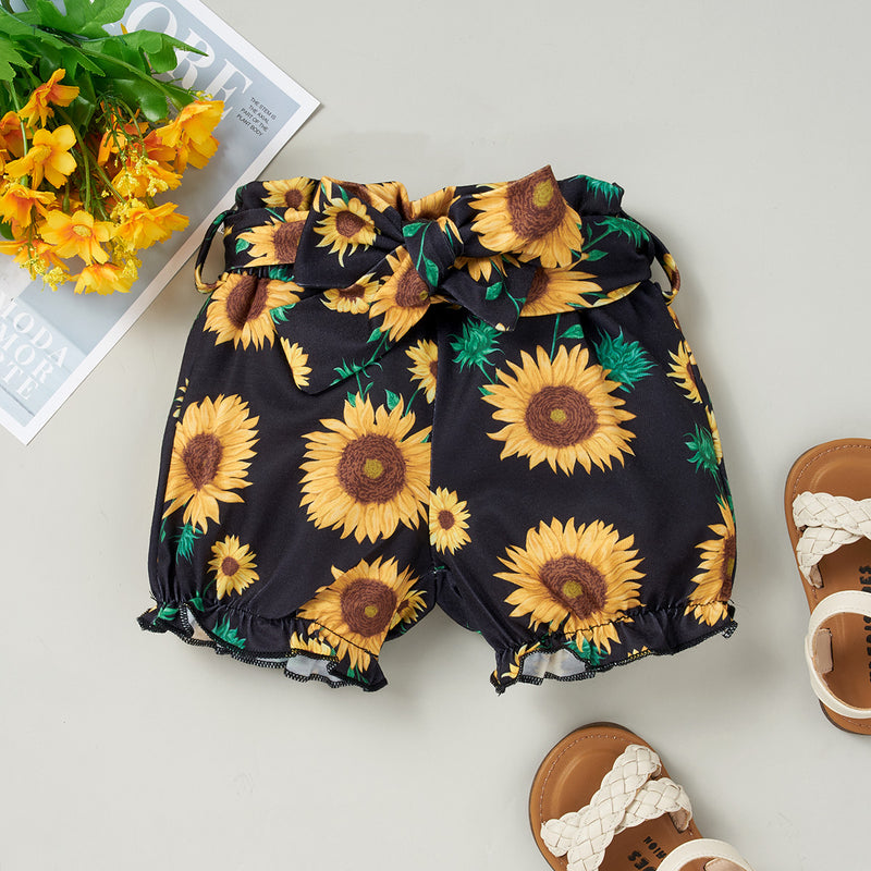 "Celebrate the Joy of Summer: HELLO SUMMER Bodysuit and Sunflower Pants Set by Burkesgarb"