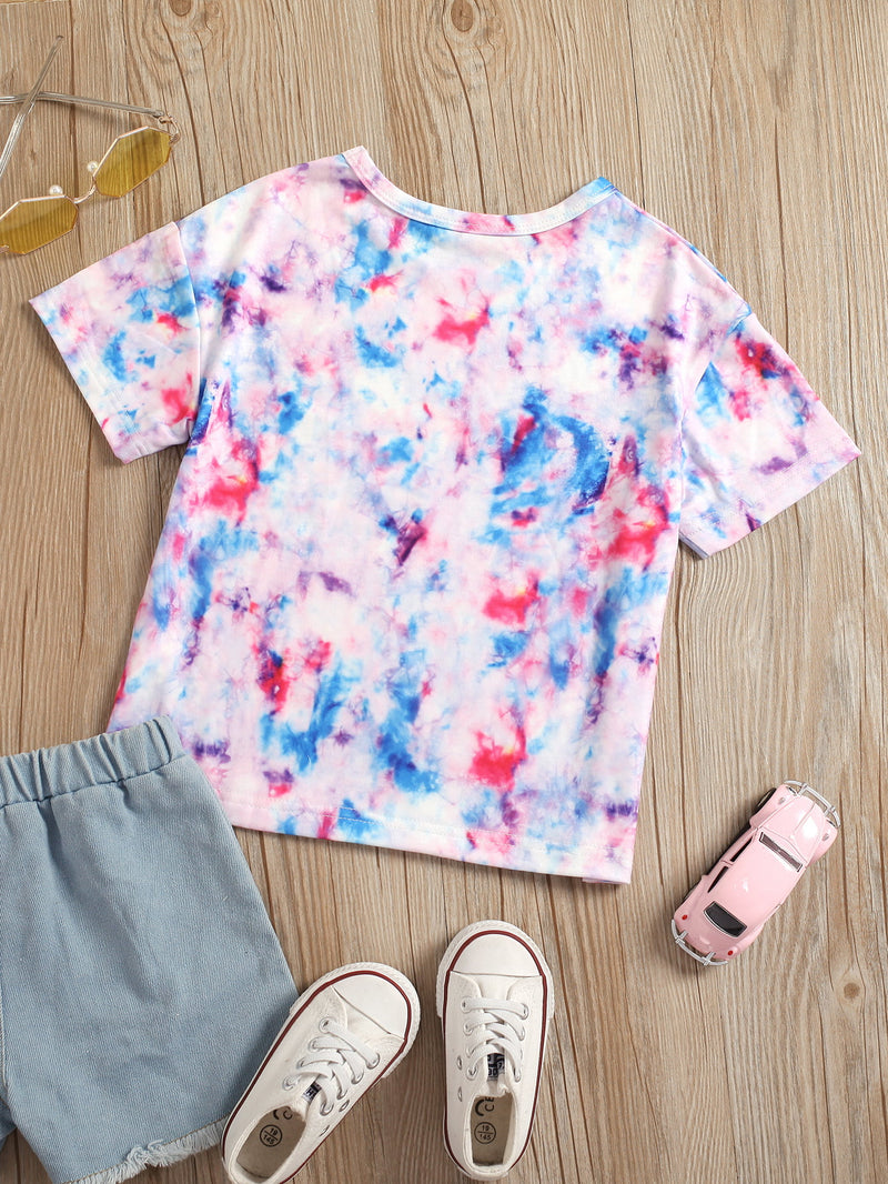 Vibrant Vibes: Tie-Dye Short Sleeve Tee at Burkesgarb