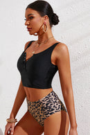 "Flattering and Stylish: Square Neck Tankini Set by Burkesgarb | Comfortable and Fashionable Swimwear for Women"