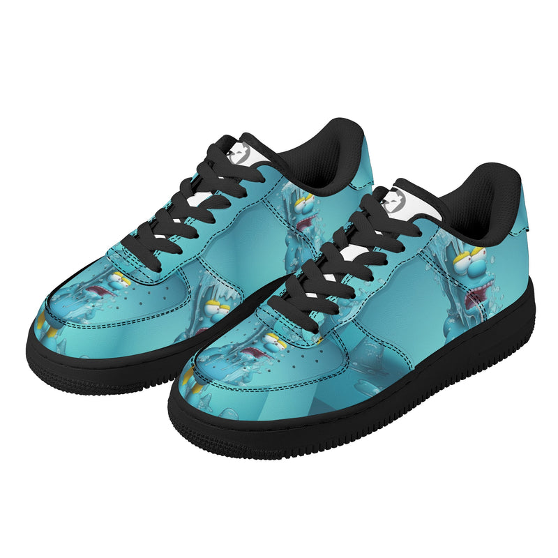 "Burkesgarb Ice Icicles Men's Low Top Leather Shoes - Cool and Trendy Footwear"