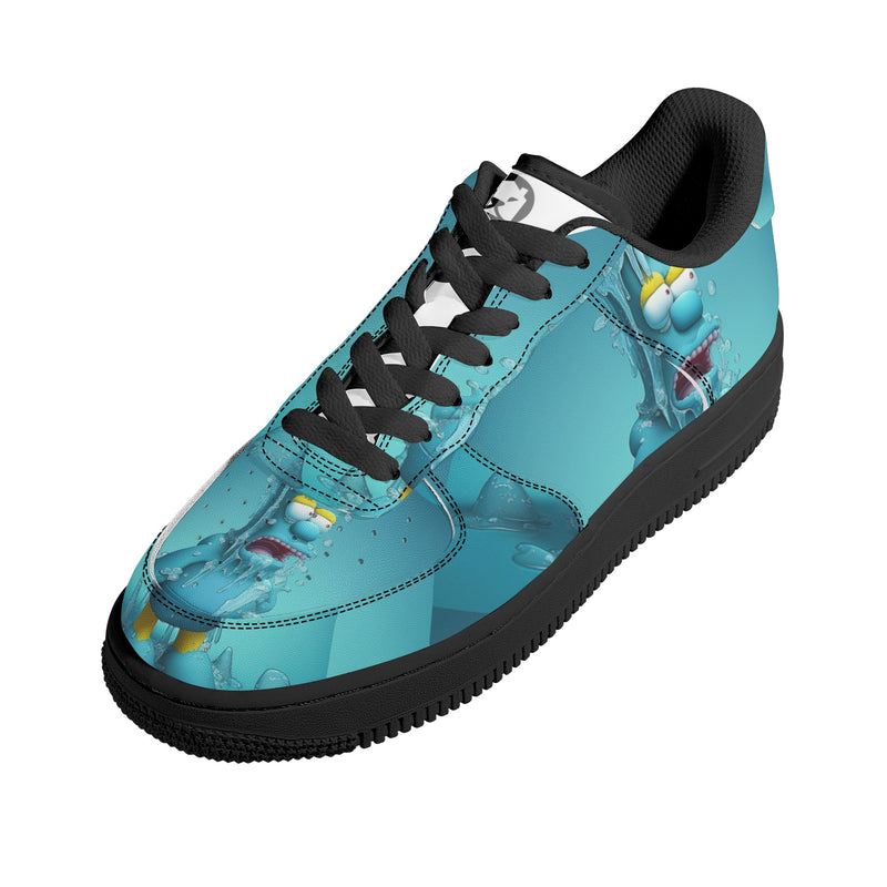 "Burkesgarb Ice Icicles Men's Low Top Leather Shoes - Cool and Trendy Footwear"