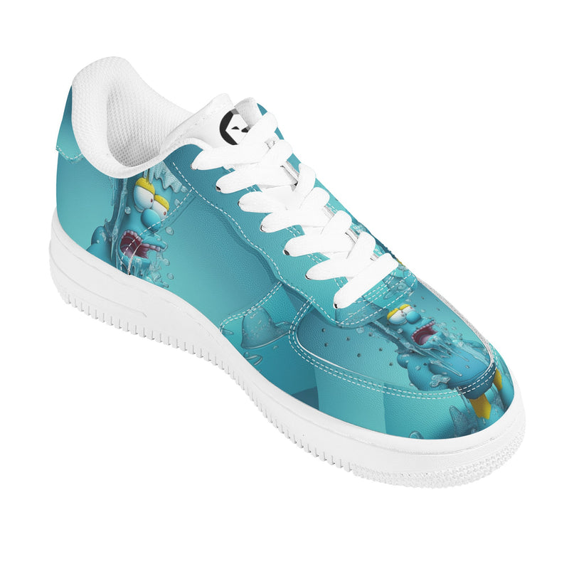 "Burkesgarb Ice Icicles Men's Low Top Leather Shoes - Cool and Trendy Footwear"