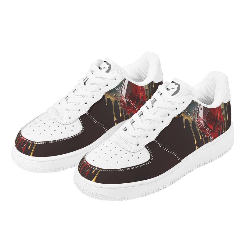 "Burkesgarb Blood Diamond Men's Low Top Leather Shoes - Stylish & Sophisticated Footwear"