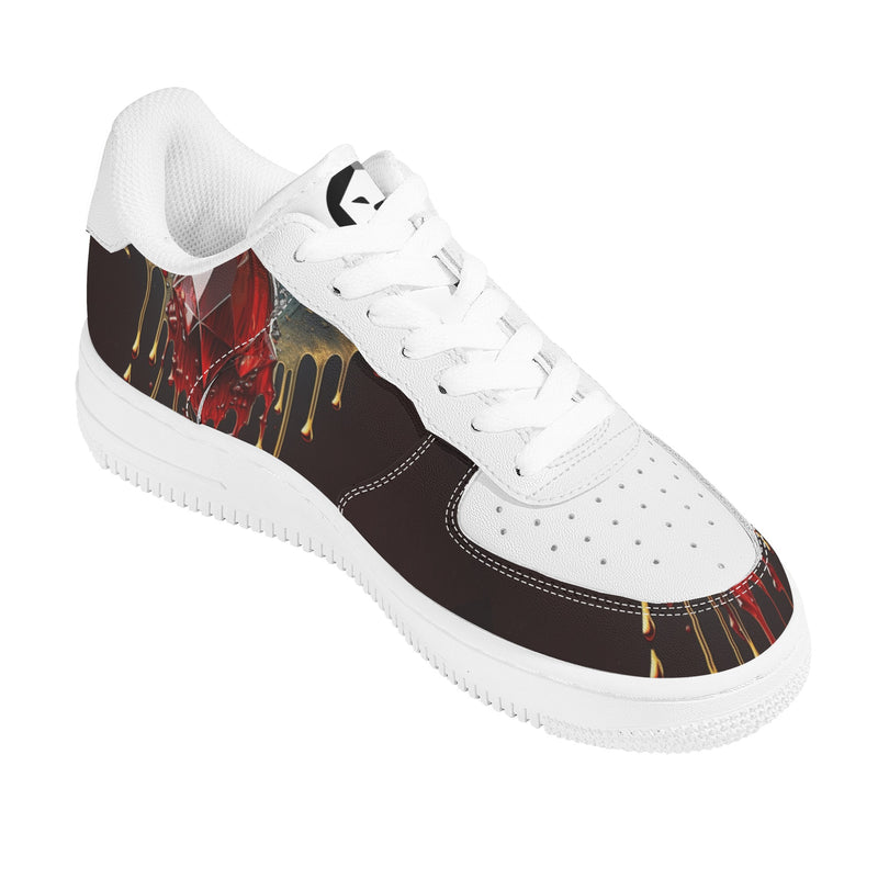 "Burkesgarb Blood Diamond Men's Low Top Leather Shoes - Stylish & Sophisticated Footwear"