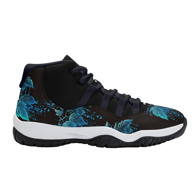 "Step up your game with the Burkesgarb Blue Rain Men's High Top Retro Basketball Sneaker"