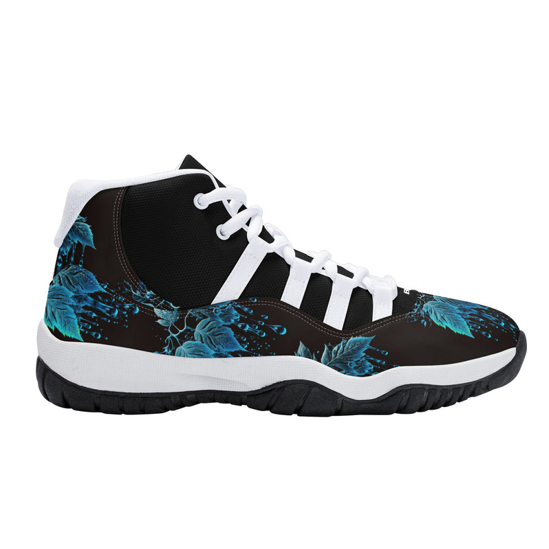 "Step up your game with the Burkesgarb Blue Rain Men's High Top Retro Basketball Sneaker"