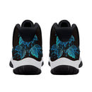 "Step up your game with the Burkesgarb Blue Rain Men's High Top Retro Basketball Sneaker"