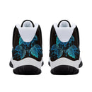 "Step up your game with the Burkesgarb Blue Rain Men's High Top Retro Basketball Sneaker"