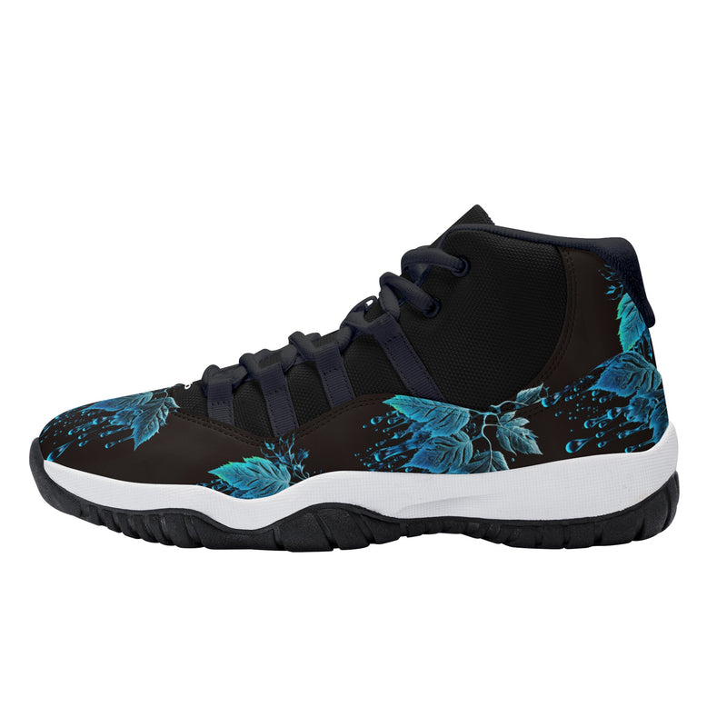 "Step up your game with the Burkesgarb Blue Rain Men's High Top Retro Basketball Sneaker"