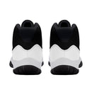 "Step Up Your Game with Burkesgarb Men's Black and White Retro Basketball Sneakers"