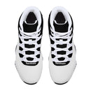 "Step Up Your Game with Burkesgarb Men's Black and White Retro Basketball Sneakers"