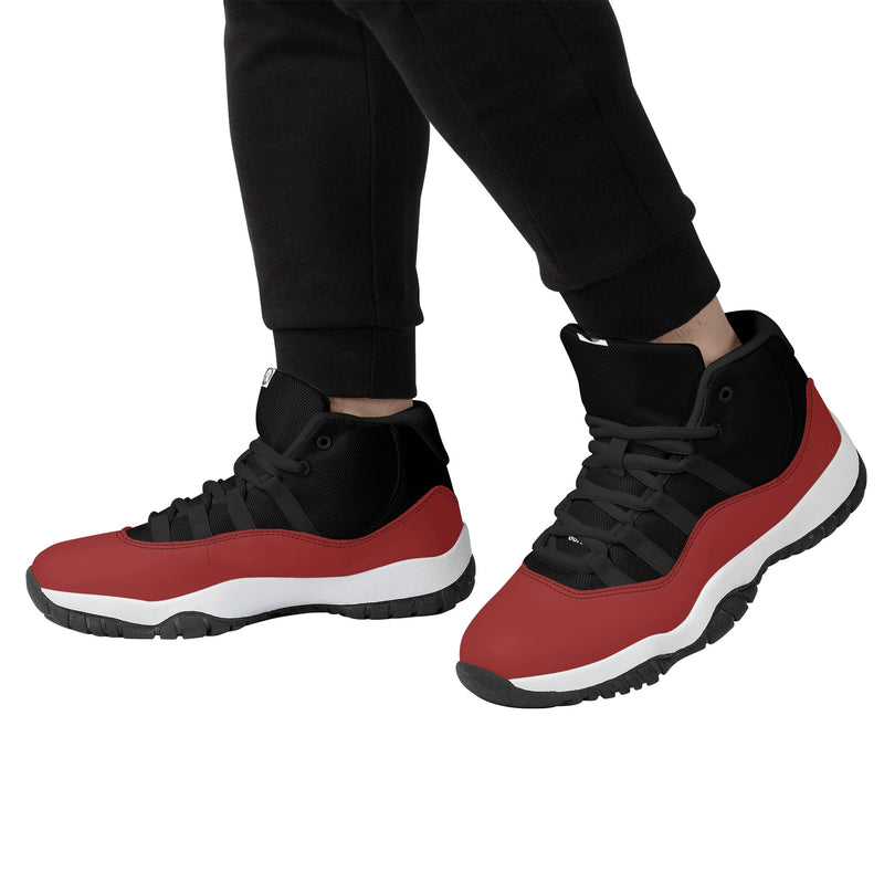 "Elevate Your Style with Burkesgarb Men's High Top Retro Cherry Basketball Sneakers"