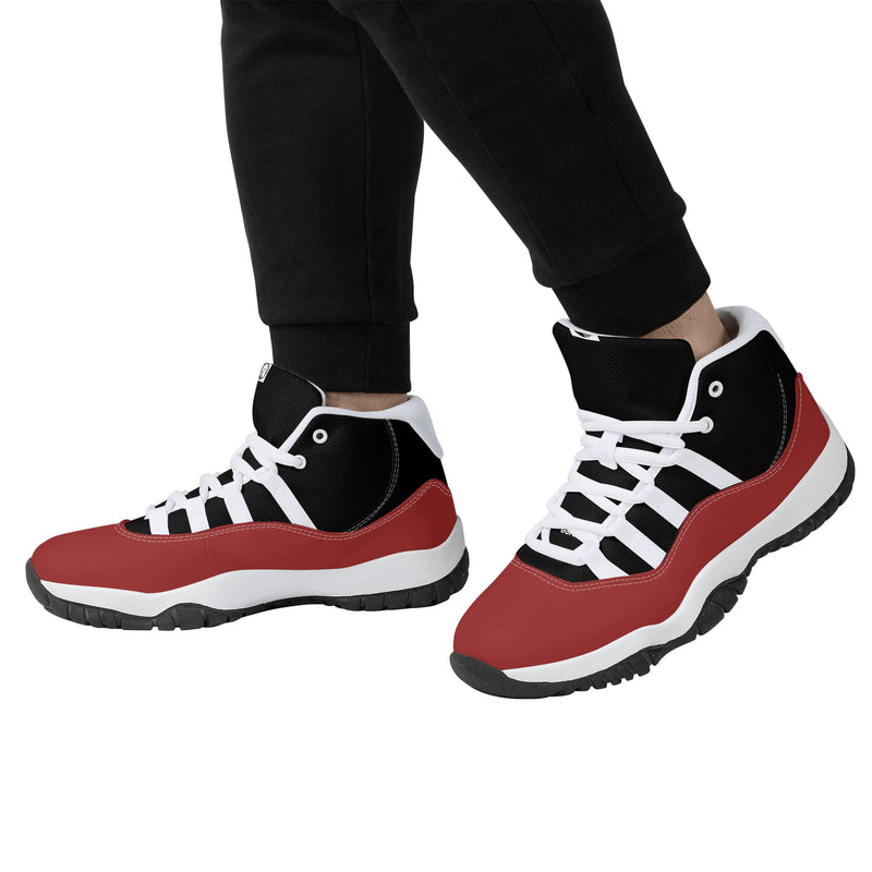 "Elevate Your Style with Burkesgarb Men's High Top Retro Cherry Basketball Sneakers"