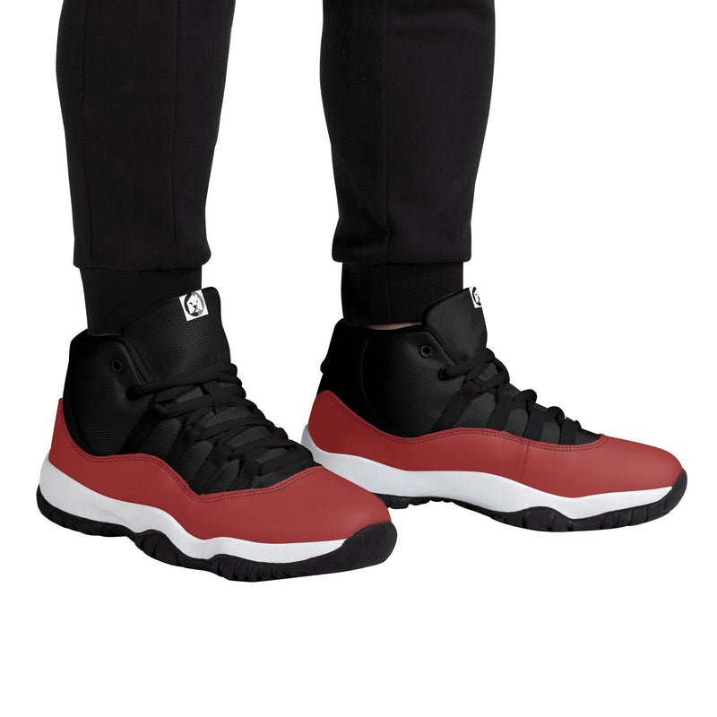 "Elevate Your Style with Burkesgarb Men's High Top Retro Cherry Basketball Sneakers"