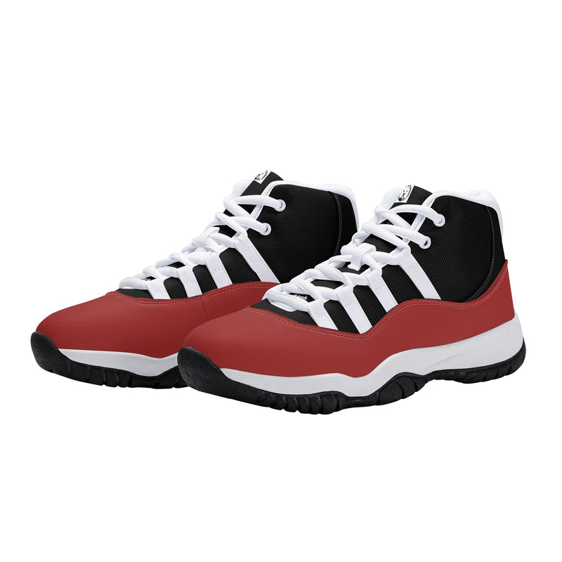 "Elevate Your Style with Burkesgarb Men's High Top Retro Cherry Basketball Sneakers"