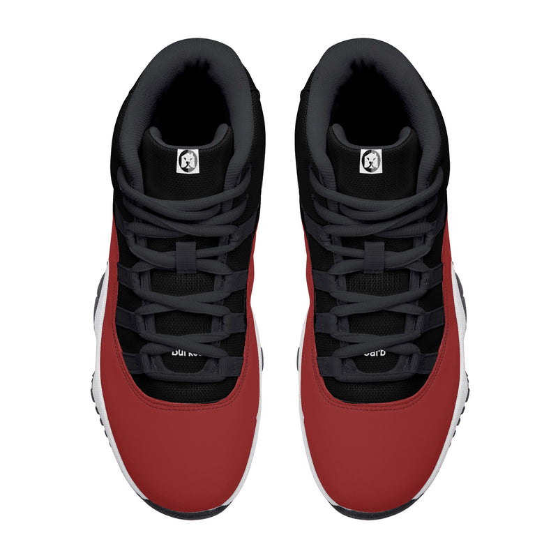 "Elevate Your Style with Burkesgarb Men's High Top Retro Cherry Basketball Sneakers"