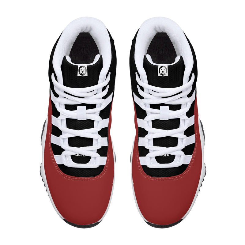 "Elevate Your Style with Burkesgarb Men's High Top Retro Cherry Basketball Sneakers"